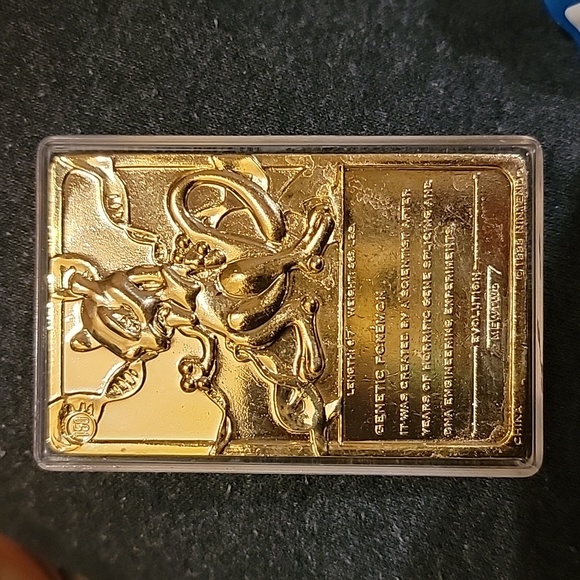 1999 nintendo 23k gold pokemon card mewtwo 150 Pokmon Gold-Plated Trading #150 Mewtwo| Rogue Toys Mewtwo [Gold Plated] #150 Prices